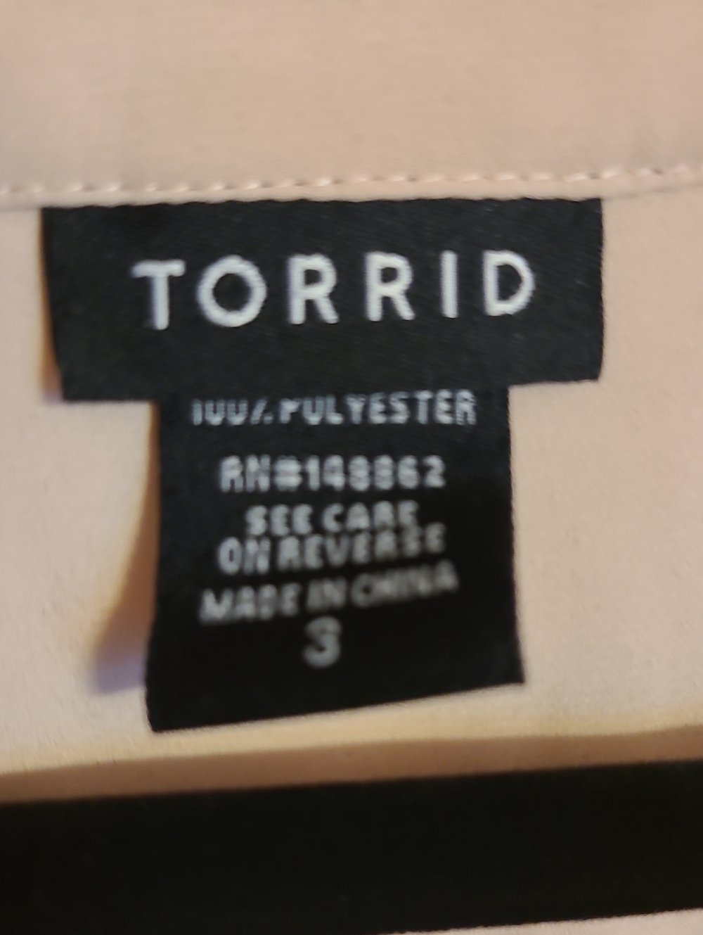 torrid Pale Blush Pink V-Neck Tunic with Front Flap Pockets - Picture 2 of 5